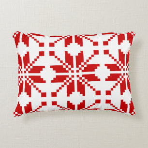 Xmas Snowflake Christmas Pattern Accent Pillow