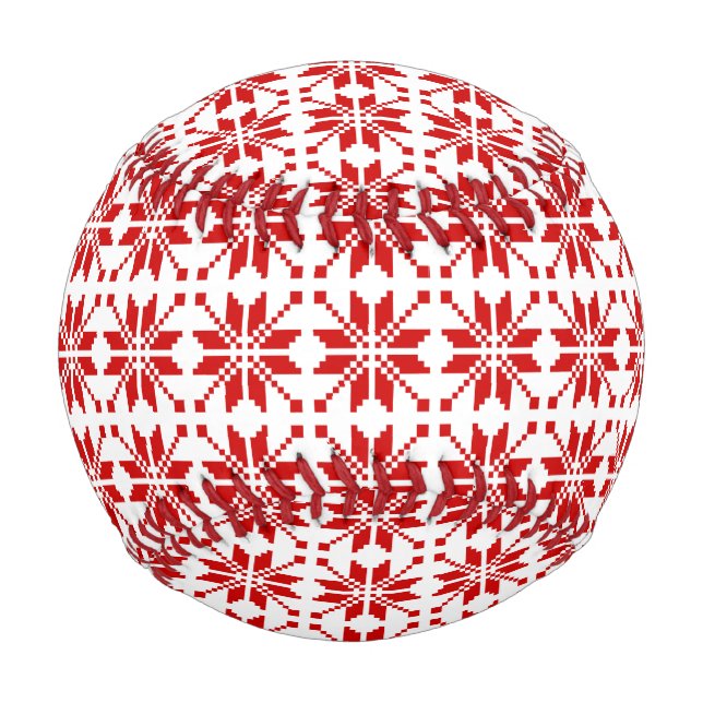Xmas Snowflake Christmas Pattern Baseball (Front)