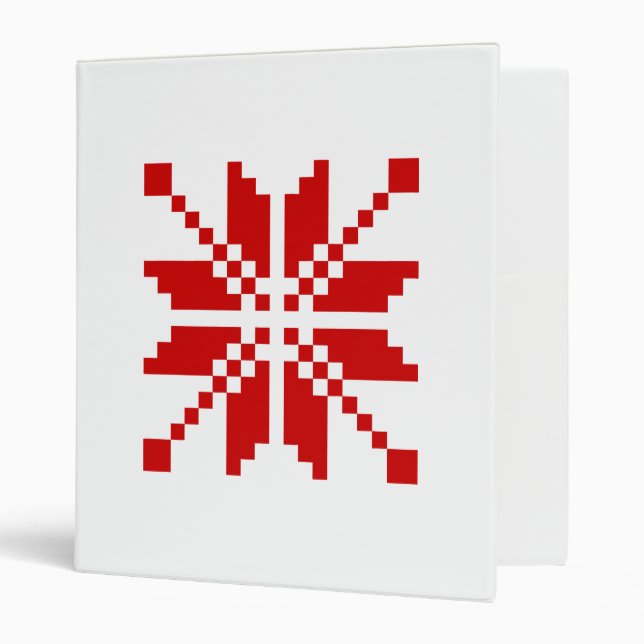 Xmas Snowflake Christmas Pattern Binder (Front/Inside)