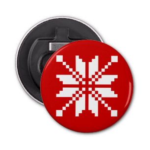Xmas Snowflake Christmas Pattern Bottle Opener