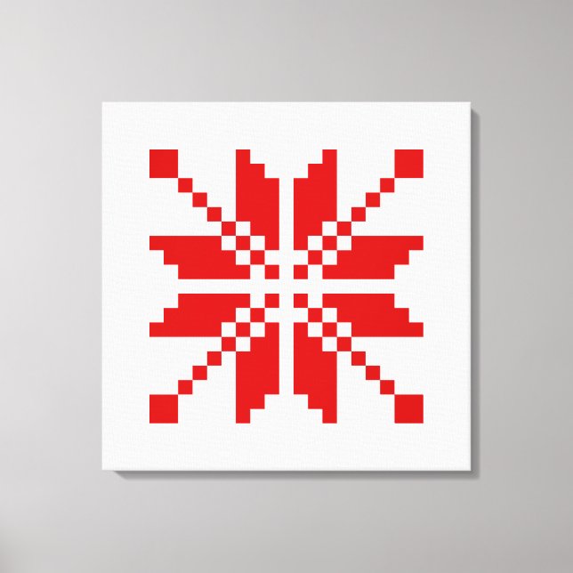 Xmas Snowflake Christmas Pattern Canvas Print (Front)