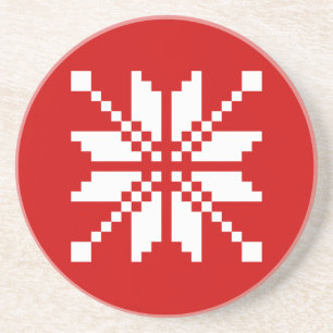 Xmas Snowflake Christmas Pattern Coaster