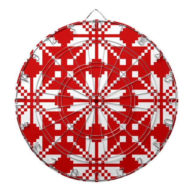 Xmas Snowflake Christmas Pattern Dartboard (Front)