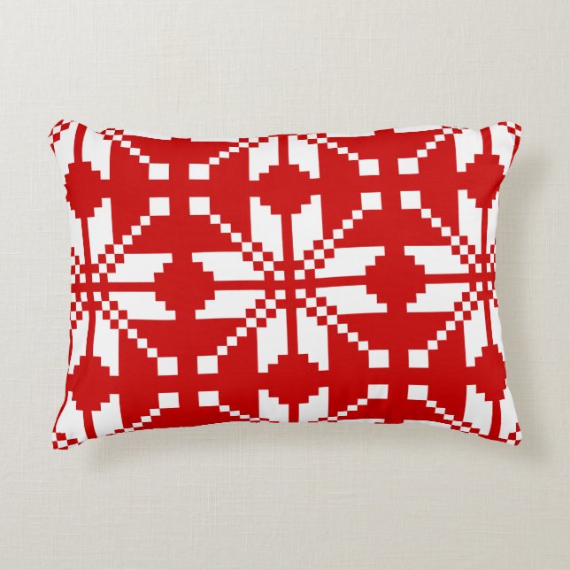 Xmas Snowflake Christmas Pattern Decorative Pillow (Front)