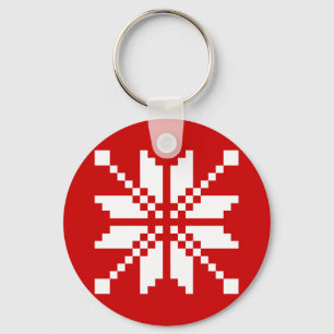 Xmas Snowflake Christmas Pattern Keychain