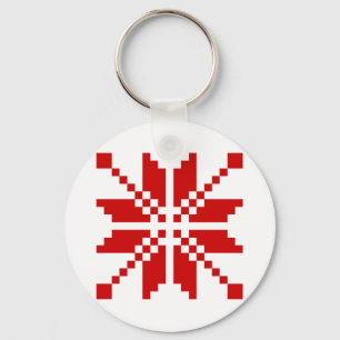 Xmas Snowflake Christmas Pattern Keychain