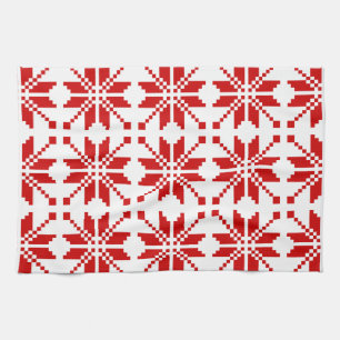 Xmas Snowflake Christmas Pattern Kitchen Towel