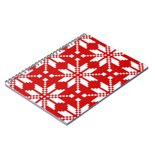 Xmas Snowflake Christmas Pattern Notebook