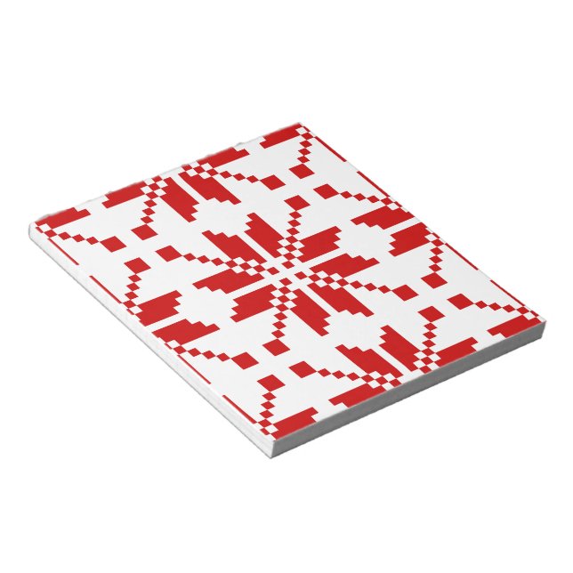 Xmas Snowflake Christmas Pattern Notepad (Angled)