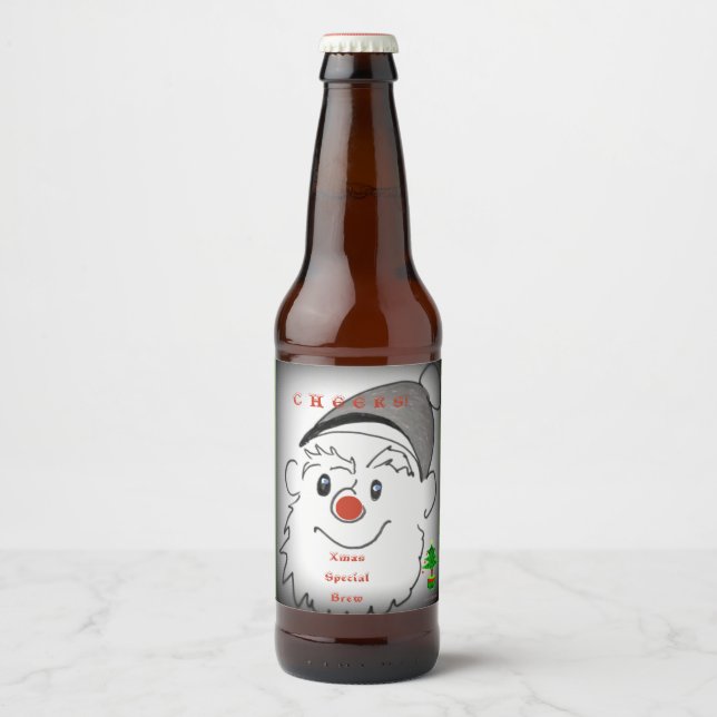 Xmas Special Brew Beer Bottle Label (Front)