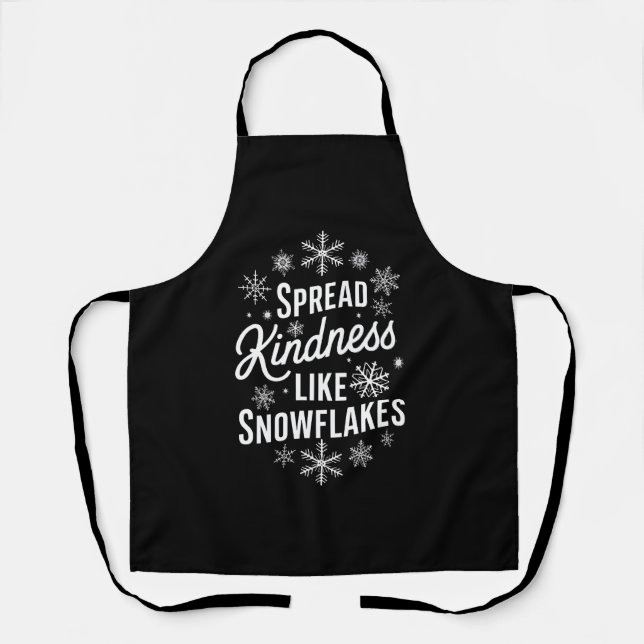 Xmas Spread Kindness Like Snowflakes Christmas  Apron (Front)