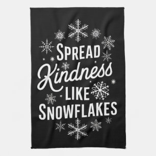 Xmas Spread Kindness Like Snowflakes Christmas  Kitchen Towel