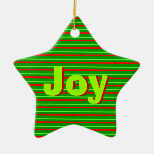 Xmas Stripe Ceramic Ornament