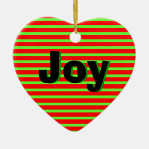 Xmas Stripe Ceramic Ornament