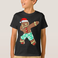 Xmas Summer Boy Dabbing Gingerbread Man Christmas