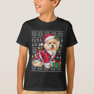 Xmas Sweater Style Ugly Santa Bichon Frise Dog Chr