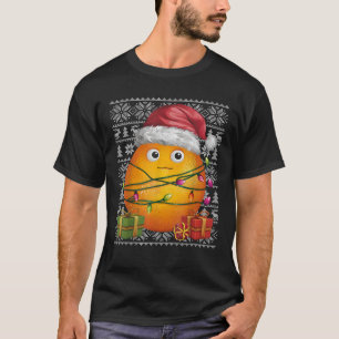 Xmas Sweater Style Ugly Santa Hat Orange Fruit Chr