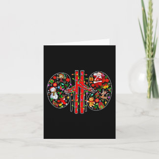 Xmas Symbols Santa Elf Kidneys Shape Dialysis Tech Card