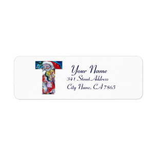 XMAS T LETTER /SANTA  CLAUS WITH VIOLIN MONOGRAM