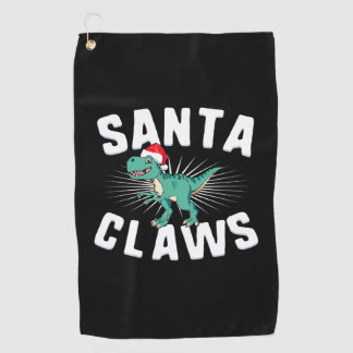 Xmas T-Rex Christmas Santa Claws Golf Towel