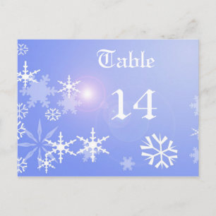 Xmas table number postcard