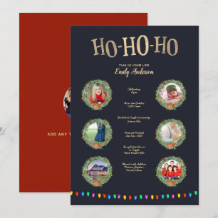 XMAS THIS IS YOUR LIFE- ADD PHOTOS MILESTONES CARD