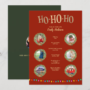 XMAS THIS IS YOUR LIFE- ADD PHOTOS + MILESTONES INVITATION