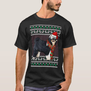 Xmas Tibetan Terrier Dog Santa Hat Ugly Christmas T-Shirt