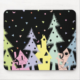 Xmas town1 mouse pad