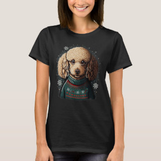 Xmas Toy Poodle Santa on Christmas Poodle T-Shirt