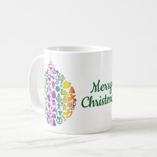 Xmas - Tree- Ball with Christmas Icons 1 Coffee Mug