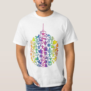 Xmas - Tree- Ball with Christmas Icons 1 T-Shirt