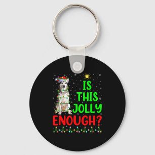 Xmas Tree Is This Jolly Enough Alaskan Malamute Ch Keychain