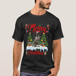 Xmas Tree Lighting German Shorthaired Pointer Dog  T-Shirt