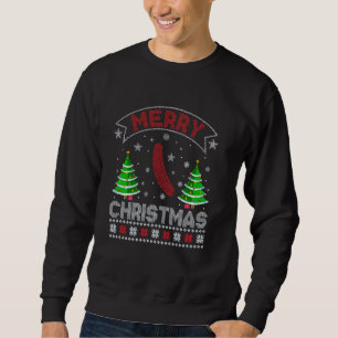Xmas Tree Lighting Men Women Cucumber Ugly Christm Sweatshirt