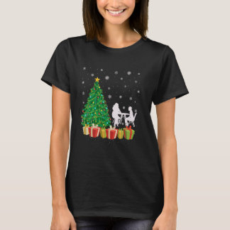 Xmas Tree Lighting Santa Hat School Psychologist C T-Shirt