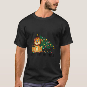 Xmas Tree Lights It Is Not My Fault Lion Christmas T-Shirt