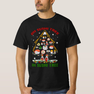Xmas Tree Oh Sushi Christmas Tree Japanese Food Ja T-Shirt