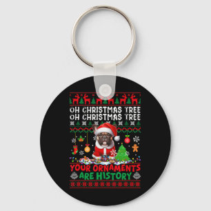 Xmas Tree Ornaments Are History Sweater Santa Fren Keychain