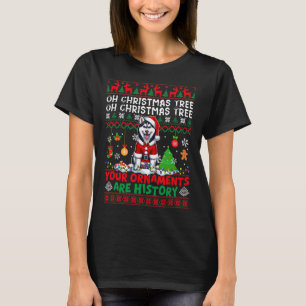 Xmas Tree Ornaments Are History Sweater Santa Husk