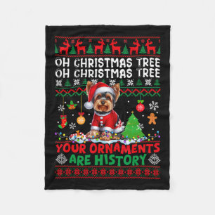 Xmas Tree Ornaments Are History Sweater Yorkshire  Fleece Blanket