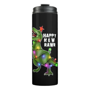 Xmas tree rex thermal tumbler