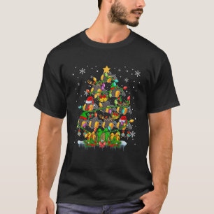Xmas Tree Santa Reindeer Elf Face Covering Machine T-Shirt