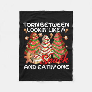 Xmas Tree Torn Between Lookin Like A Snack Cake Pa Fleece Blanket