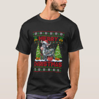 Xmas Tree Ugly Style Santa Hat Donkey Christmas T 