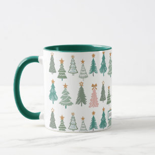 Xmas Trees Coloured Noel Christmas Mug