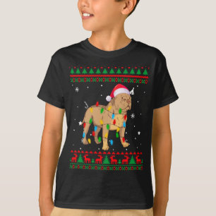 Xmas Ugly Sweater Christmas Lights Pitbull Dog Lov