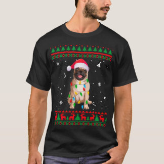 Xmas Ugly Sweater Christmas Lights Pug Dog Lover
