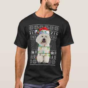Xmas Ugly Sweater Style Santa Bichon Frise Dog Chr