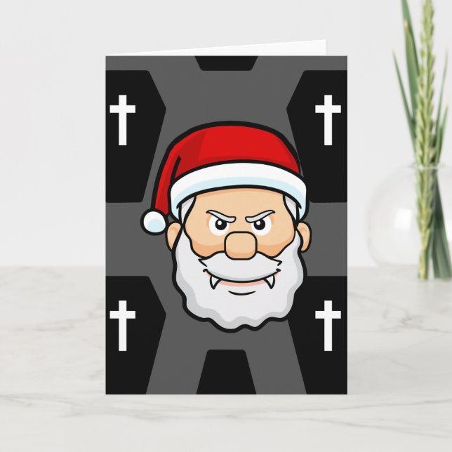 xmas vampire santa claus coffins card (Front)